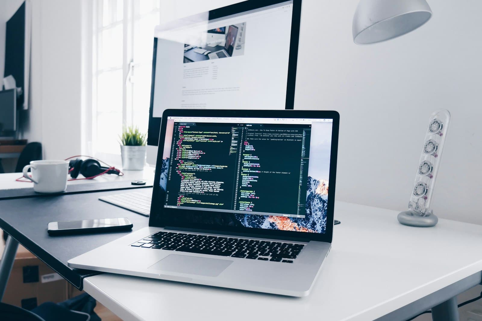 Code editor open on a MacBook